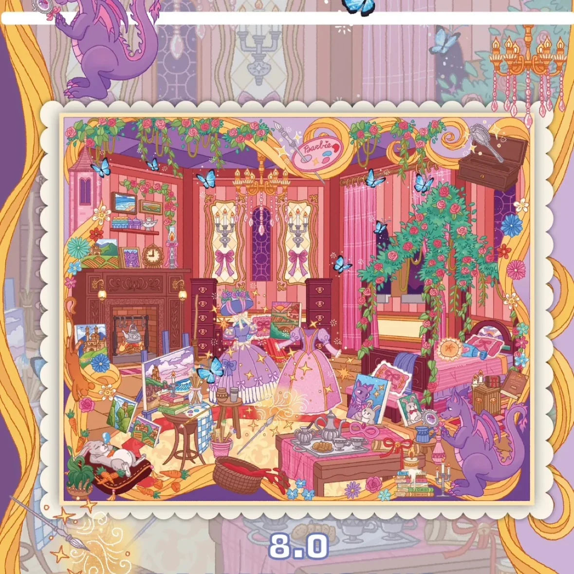 DIY mininature Scene Sticker DA MAI LUOLUO Vol. 8 The Glimmer Stage The Hat's Pay Tea Party Hazelnut Journey Golden Twist of Fate - L 9