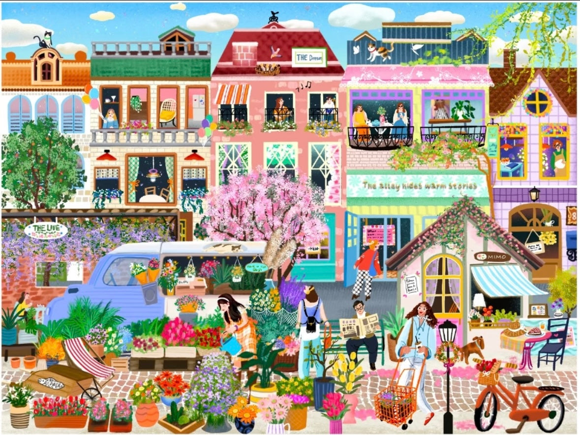 DIY miniature Scene Sticker MIMO MIMO Vol. 11 Floral Porcelain Lane + Flower Lane - L 4