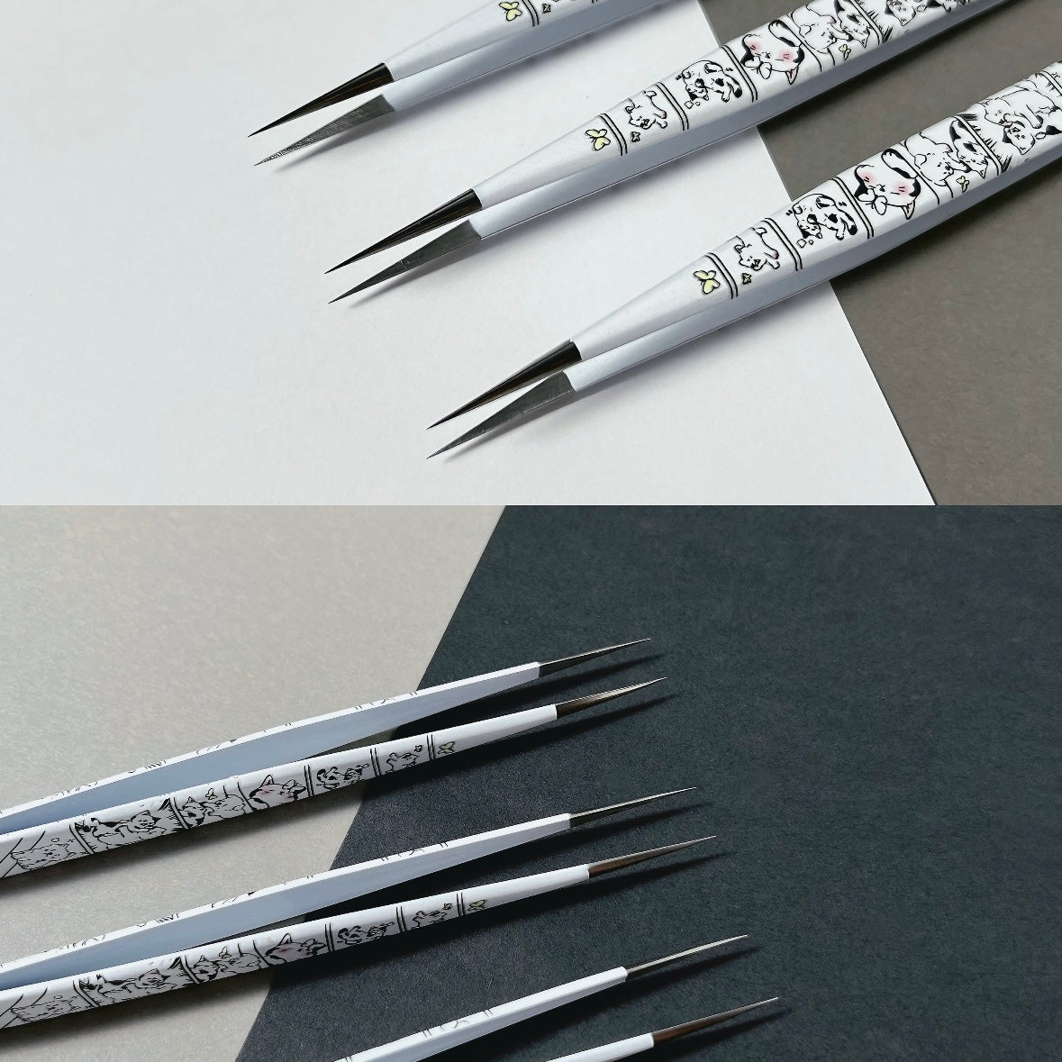 DIY miniature Scene Sticker NILIYA NILIYA Cat Dog Comic Tweezers Straight Tweezers 2 - S 4