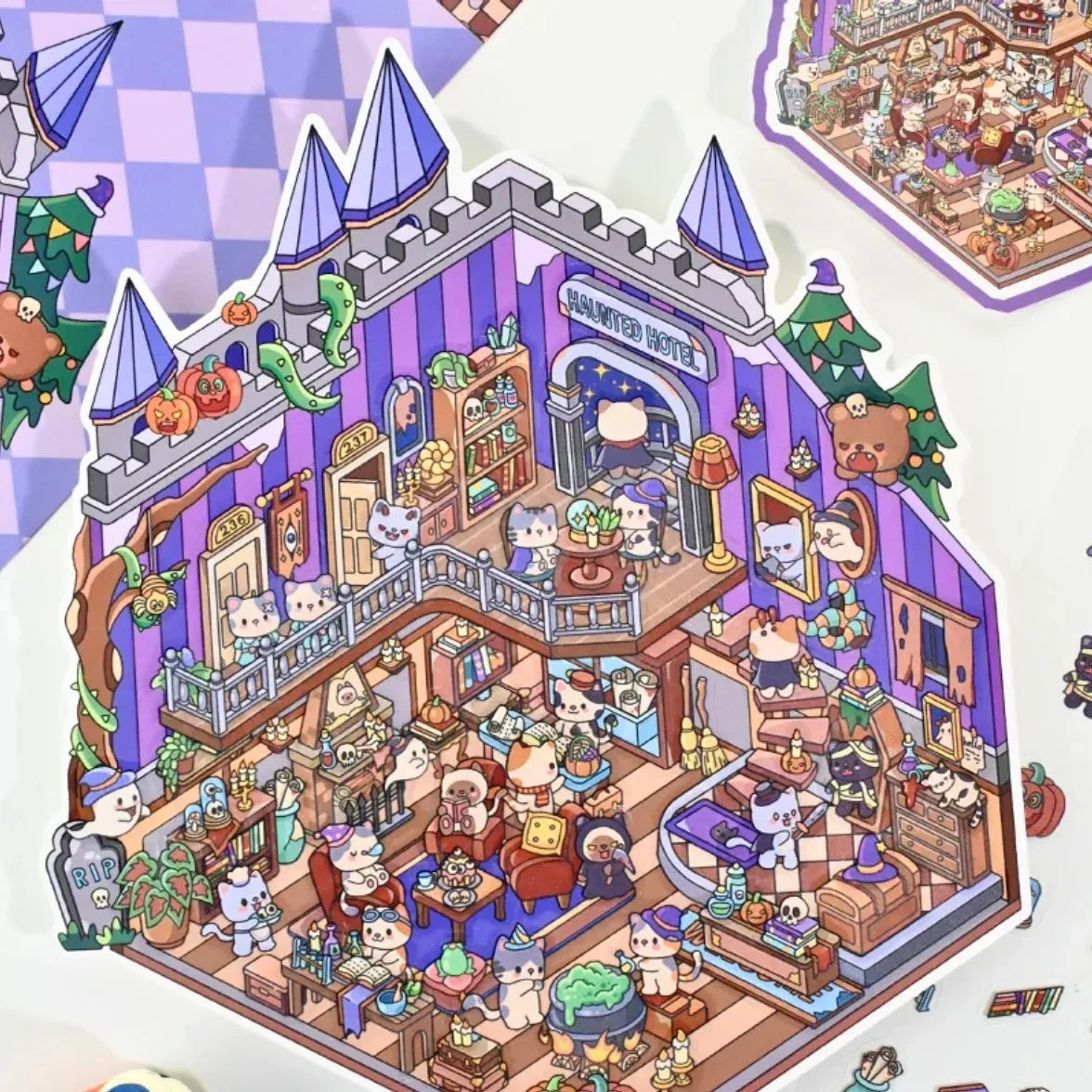 Large Vol. 7 Neon Punk Halloween Hotel - M