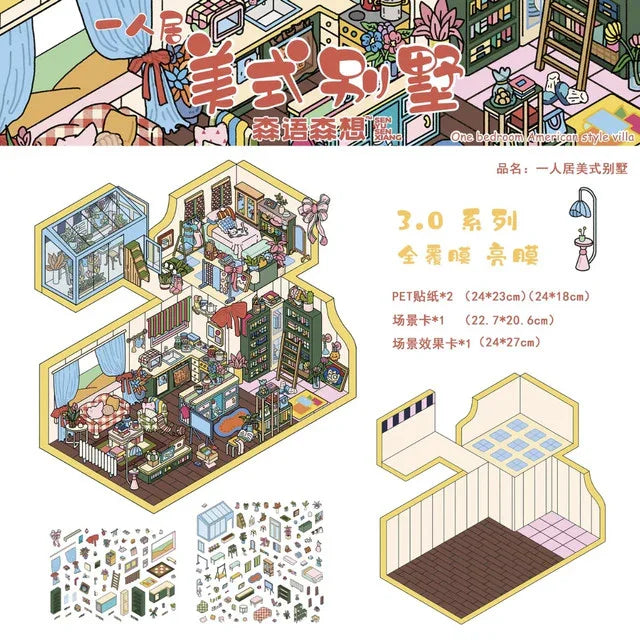 Vol. 3 Sunny Beach Winter Cabin Night Market Food Stalls Solo American Villa Living - M