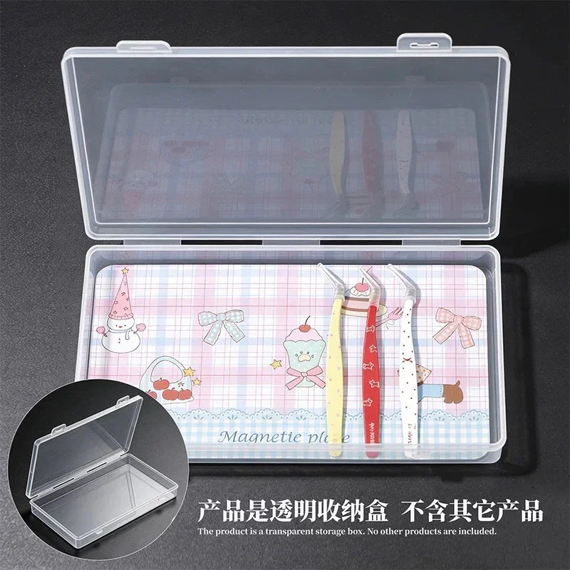 DIY mininature Scene Sticker Wkaka Magnetic Tweezer Holder Board Vol. 1 (14*24cm) A B C D Storage Box - L 8