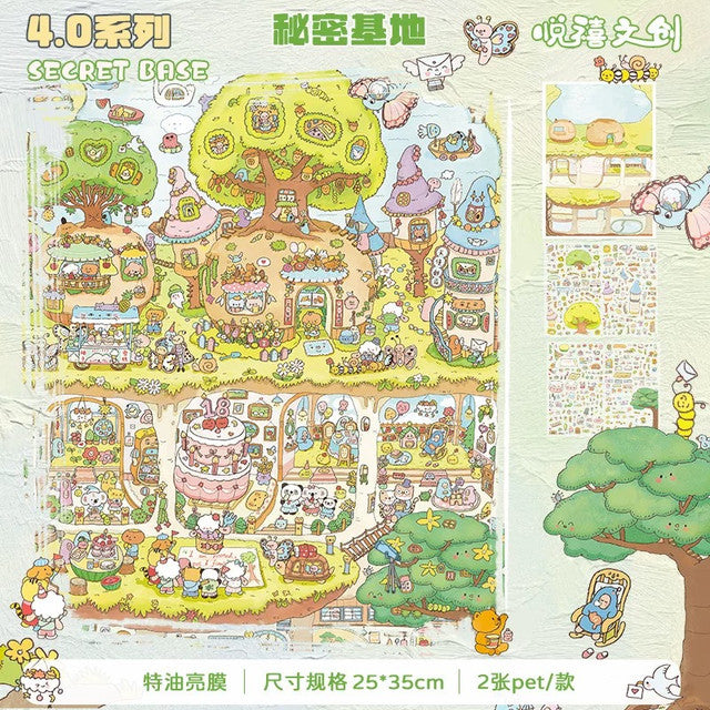 DIY mininature Scene Sticker YUEXI Vol. 4 Busy Nook General Store Secret Base - XL 3