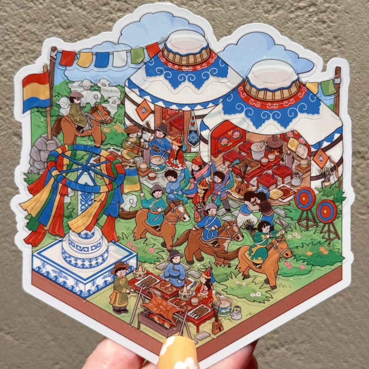 GouYong 3.0 Ethnic Festivals Torch Festival + Torch Festival + Naadam + Tibetan New Year - S - JoyJollyCrafts