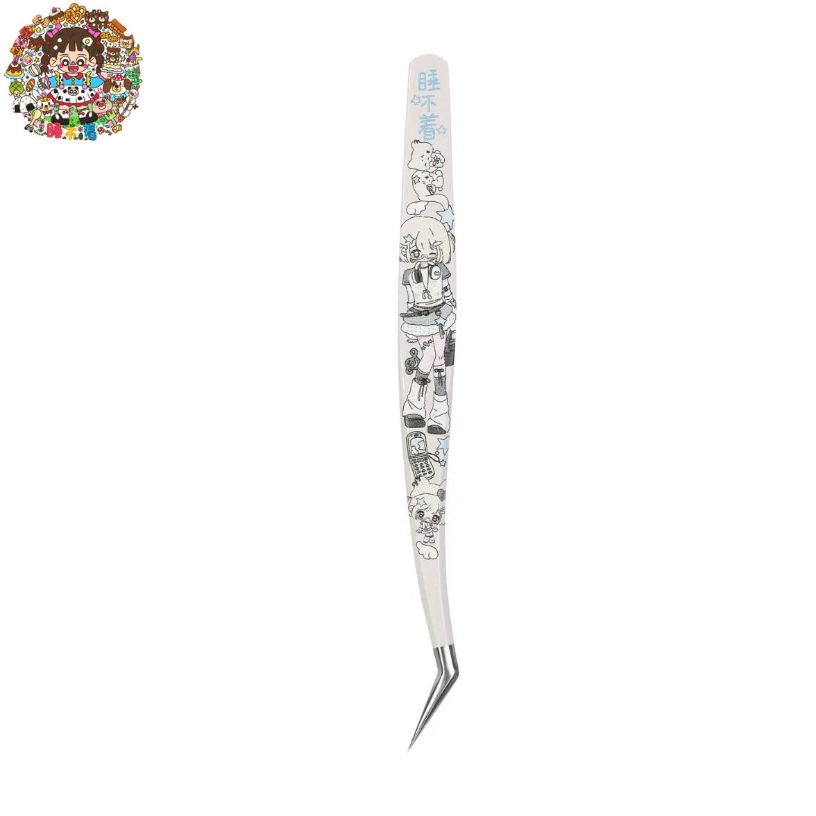 Shui Bu Zhao Tweezers Vol. 6 Angled Tip Tweezers - JoyJollyCrafts
