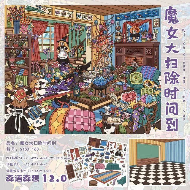Vol. 12 Cloud-top Shop Graffiti Building Greek Mythology Witch’s Spring Cleaning - L - JoyJollyCrafts