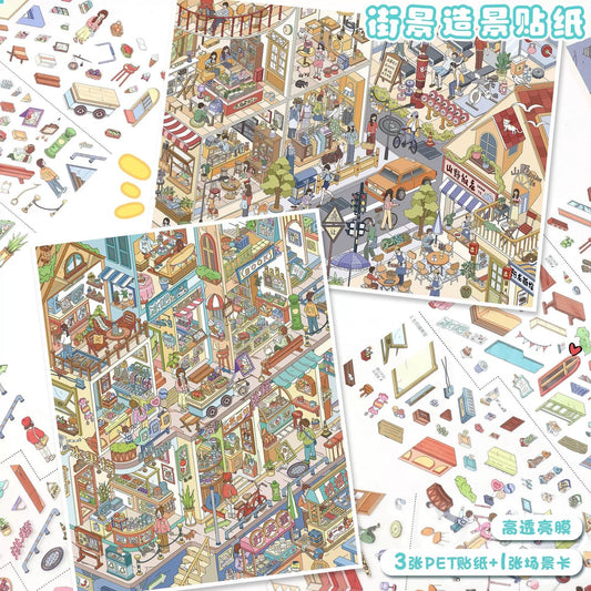 Vol. 170 Shopping Street Scenes Everyday Life on Warm Street - XL - JoyJollyCrafts
