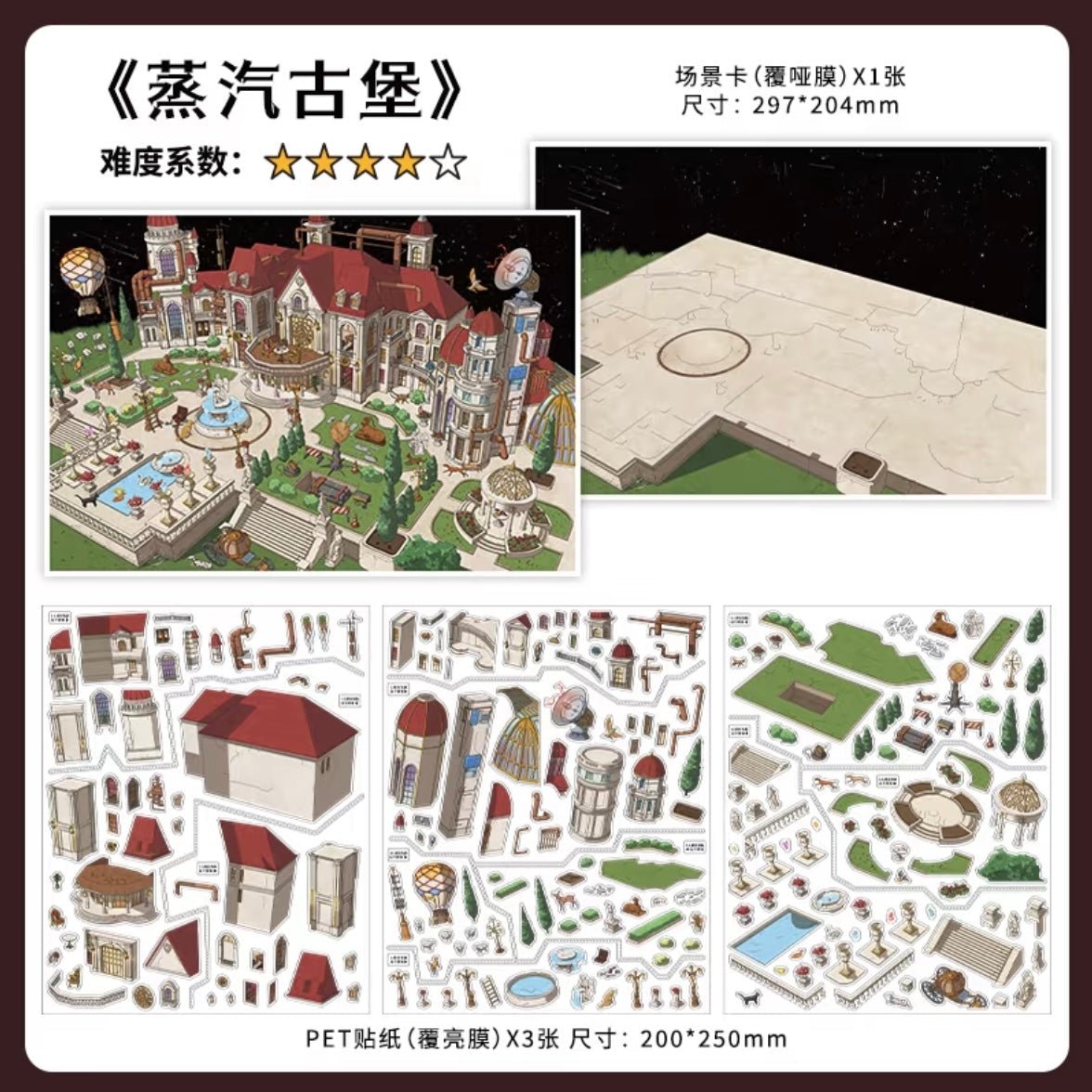 Vol. 35 My Little House Tomorrow's Banquet Steampunk Castle - L - JoyJollyCrafts