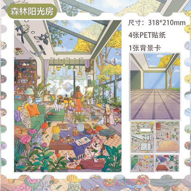 Vol. 5 Seaside Sunroom Forest Sunroom - L - JoyJollyCrafts