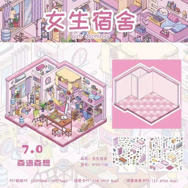 Vol. 7 Convenience Store Vegetable Stand After-School Snack Shop Bakery Corner Café Fruit Shop Four Seasons Flower Shop Breakfast Stall Girls’ Dorm - M - JoyJollyCrafts