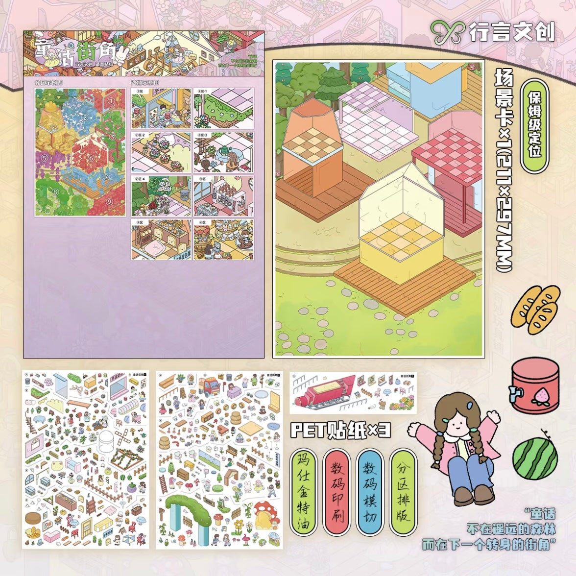 DIY miniature Scene Sticker Xingyan Xingyan Vol. 1 Fairy-Tale Street Corner - L 1