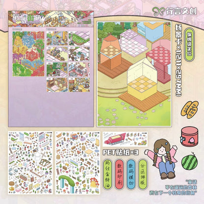 DIY miniature Scene Sticker Xingyan Xingyan Vol. 1 Fairy-Tale Street Corner - L 1