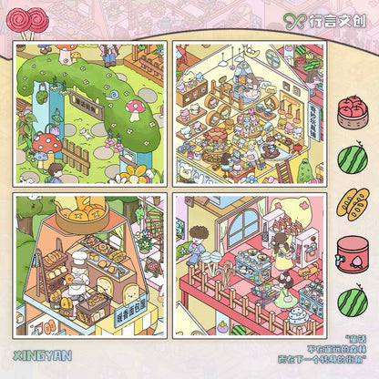 DIY miniature Scene Sticker Xingyan Xingyan Vol. 1 Fairy-Tale Street Corner - L 2
