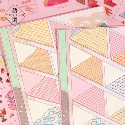 DIY miniature Scene Sticker YUXIAN YUXIAN Pocket Realm 17.0 Cherry Blossom Vending Machine Shop - L 6