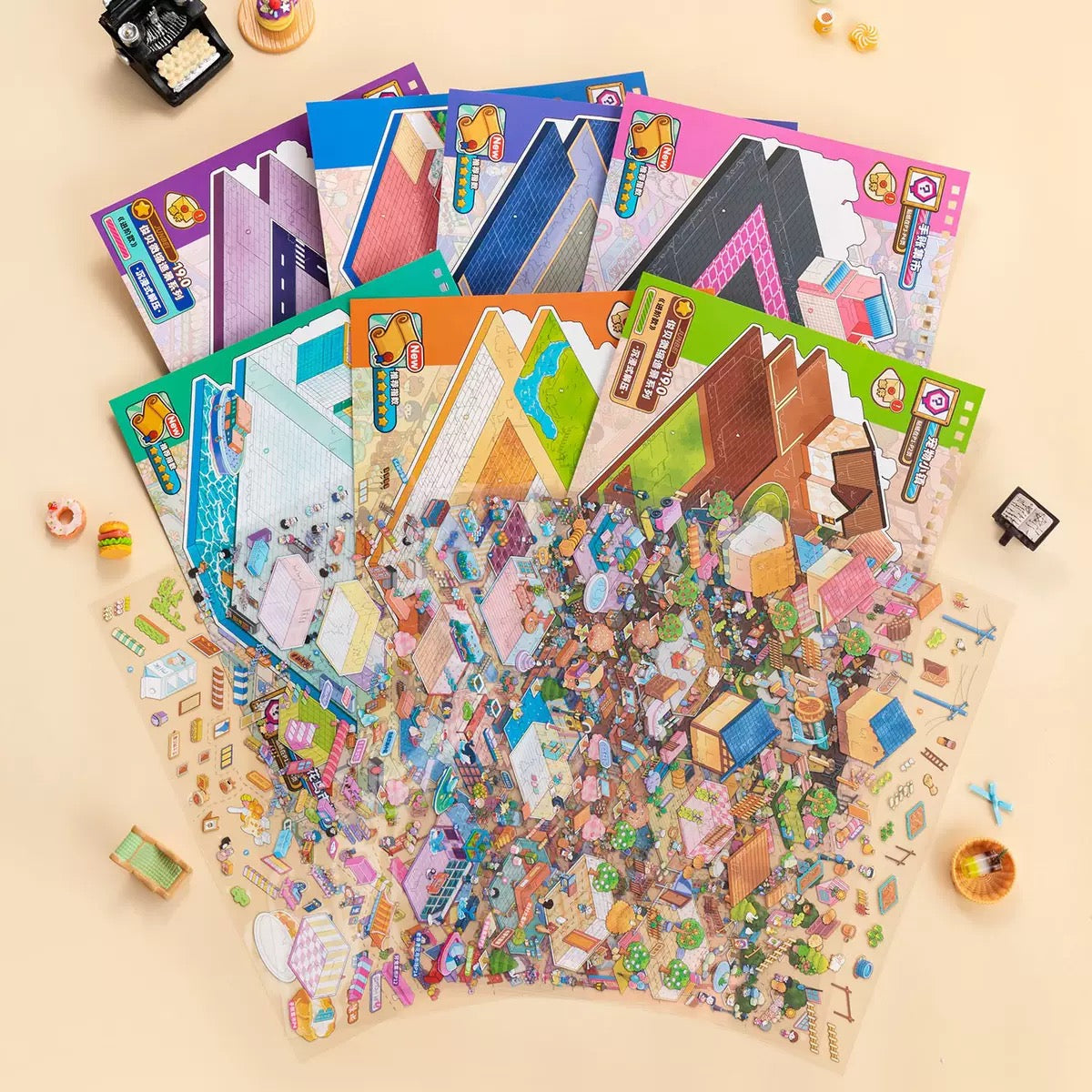 DIY miniature Scene Sticker JunBei JunBei Compilation 19.0 Market Planner - M 4
