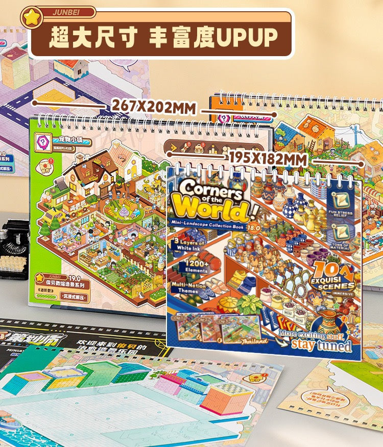 DIY miniature Scene Sticker JunBei JunBei Compilation 19.0 Market Planner - M 6