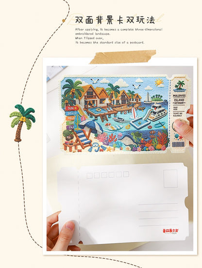 DIY miniature Scene Sticker Ketchup Girl Ketchup Girl Journey Amidst Embroidery 2.0 Alpine Town / Marrakech-Akagi - M 8