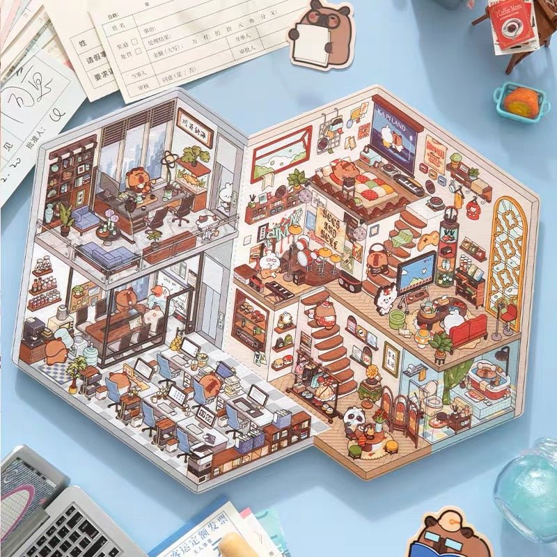 2 in 1 Plus Landscape DIY Stickers Working Dairy - L - JoyJollyCrafts