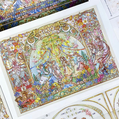 DIY miniature Scene Sticker MU YAO MU YAO Vol. 23 Banquet of the Gods / Colorful Ruins - L 1