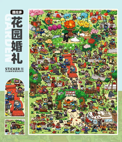 DIY miniature Scene Sticker Telado Telado Compilation 3.0 There are people everywhere. - L 8