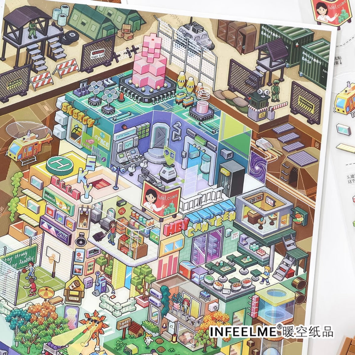 DIY miniature Scene Sticker Infeel.me Infeel.me My Little Cabin 47.0 Underground town / Prehistoric Tribe - L 1