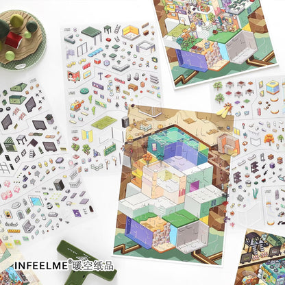 DIY miniature Scene Sticker Infeel.me Infeel.me My Little Cabin 47.0 Underground town / Prehistoric Tribe - L 3