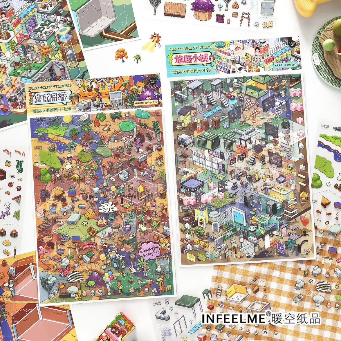 DIY miniature Scene Sticker Infeel.me Infeel.me My Little Cabin 47.0 Underground town / Prehistoric Tribe - L 4