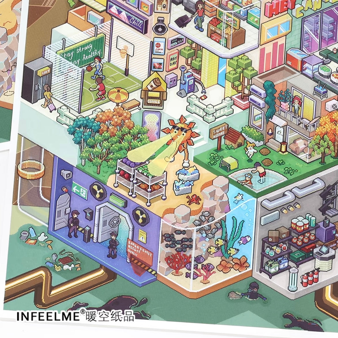 DIY miniature Scene Sticker Infeel.me Infeel.me My Little Cabin 47.0 Underground town / Prehistoric Tribe - L 8