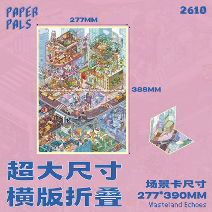 DIY miniature Scene Sticker PaperPals PaperPals Wasteland Echoes: Part 2 Wasteland Echoes: Part 2 - XL 4