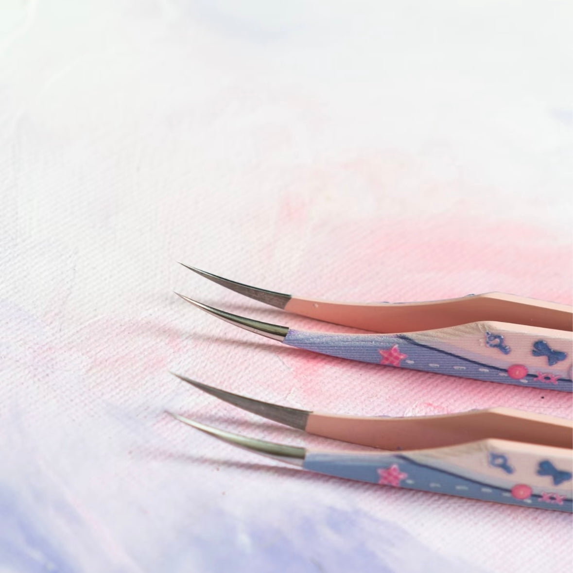 DIY miniature Scene Sticker You MU You MU 6.0 Pink Heart Puppy Tweezers Angled Tip Tweezers / Curved Tip Tweezers 3