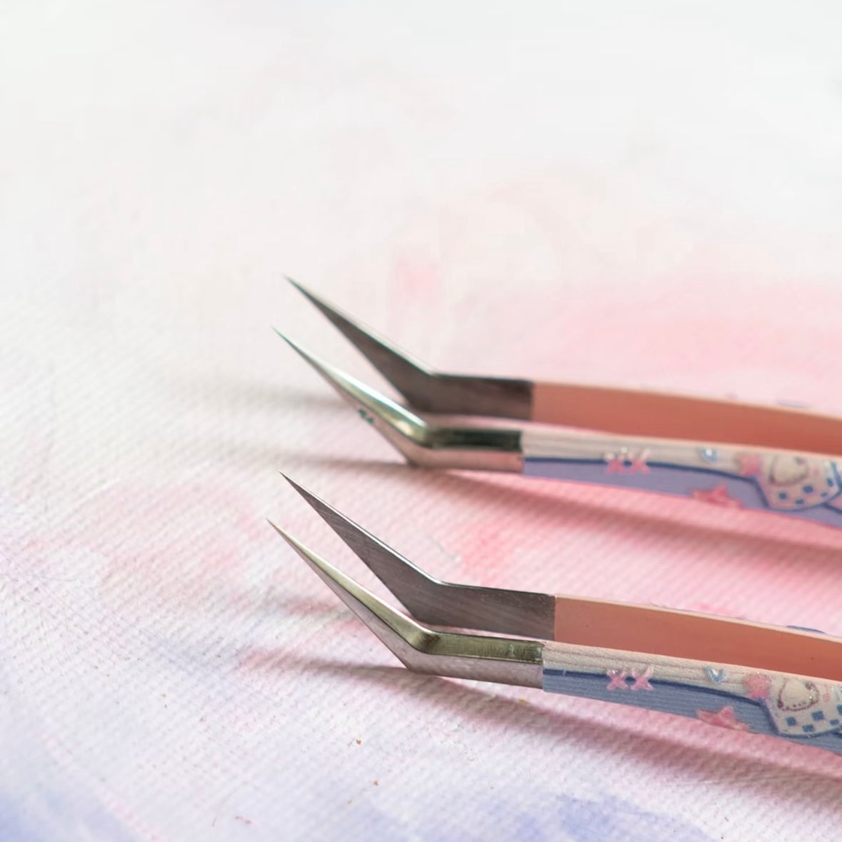 DIY miniature Scene Sticker You MU You MU 6.0 Pink Heart Puppy Tweezers Angled Tip Tweezers / Curved Tip Tweezers 4