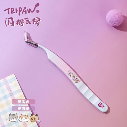 TRIPAW 6.0 Pinces à épiler cannelées pailletées : pince à pointe inclinée / pince droite / pince à pointe courbée