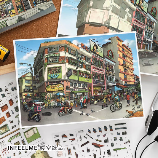DIY miniature Scene Sticker Infeel.me Infeel.me Open Today 70.0 A Stroll in Penang - L 1