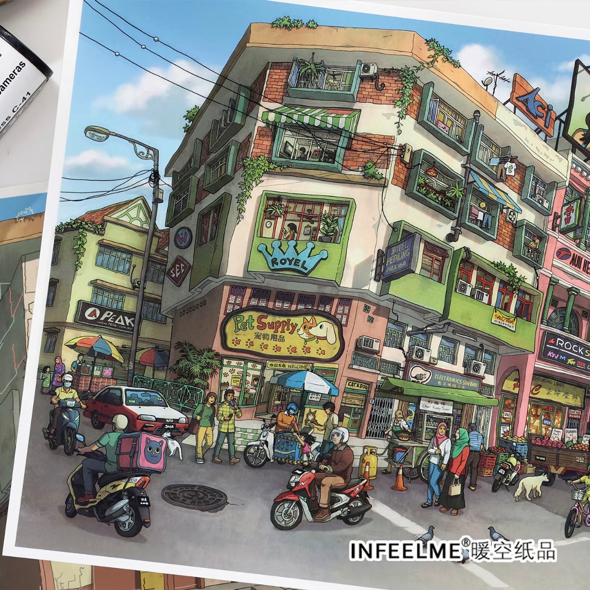 DIY miniature Scene Sticker Infeel.me Infeel.me Open Today 70.0 A Stroll in Penang - L 2
