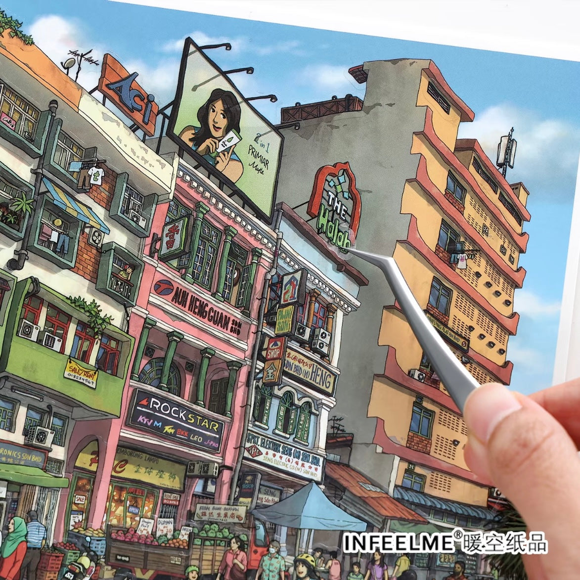 DIY miniature Scene Sticker Infeel.me Infeel.me Open Today 70.0 A Stroll in Penang - L 3