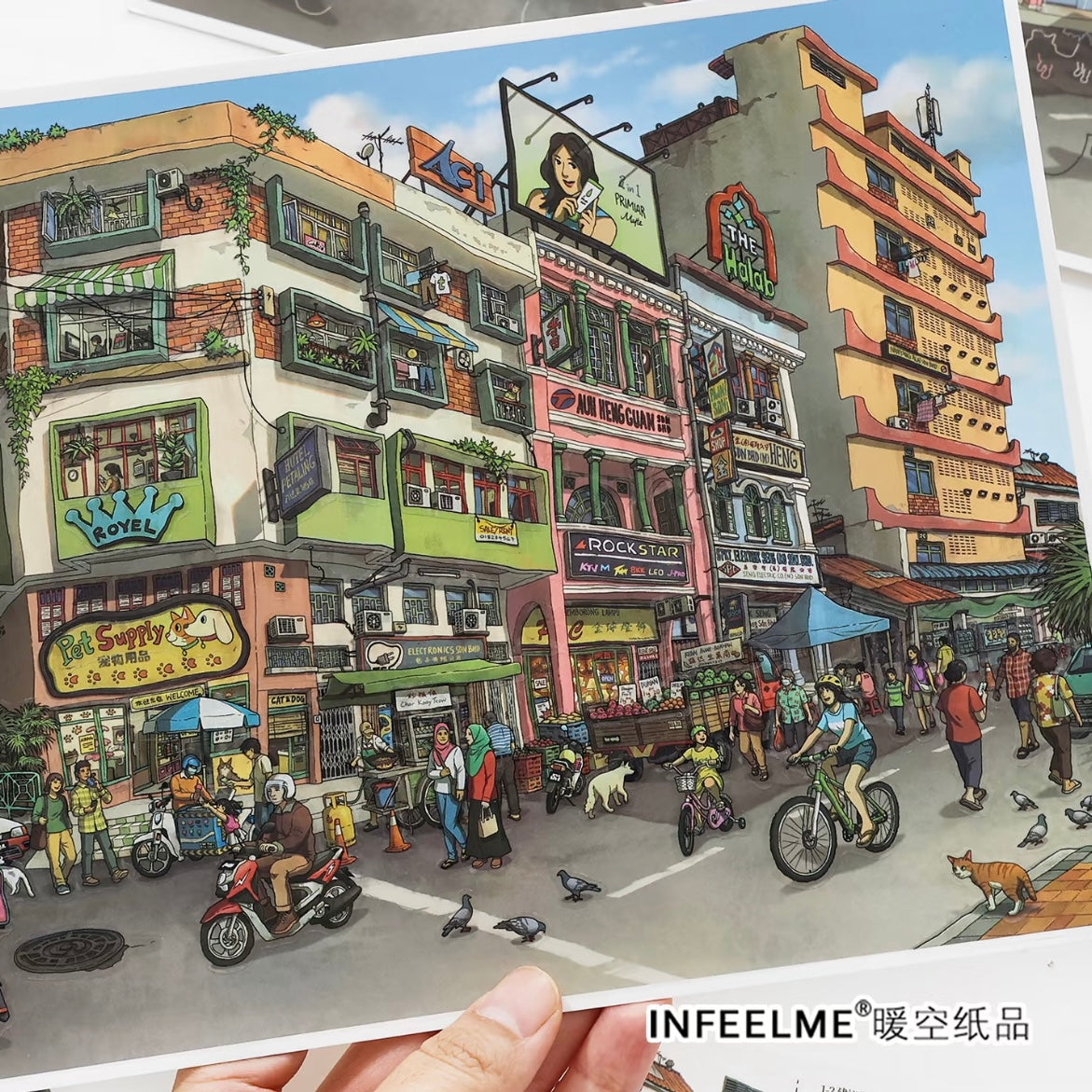 DIY miniature Scene Sticker Infeel.me Infeel.me Open Today 70.0 A Stroll in Penang - L 5