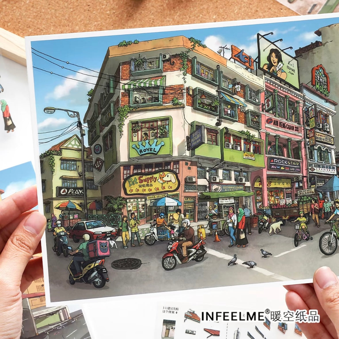 DIY miniature Scene Sticker Infeel.me Infeel.me Open Today 70.0 A Stroll in Penang - L 7