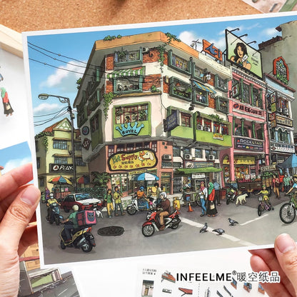 DIY miniature Scene Sticker Infeel.me Infeel.me Open Today 70.0 A Stroll in Penang - L 7