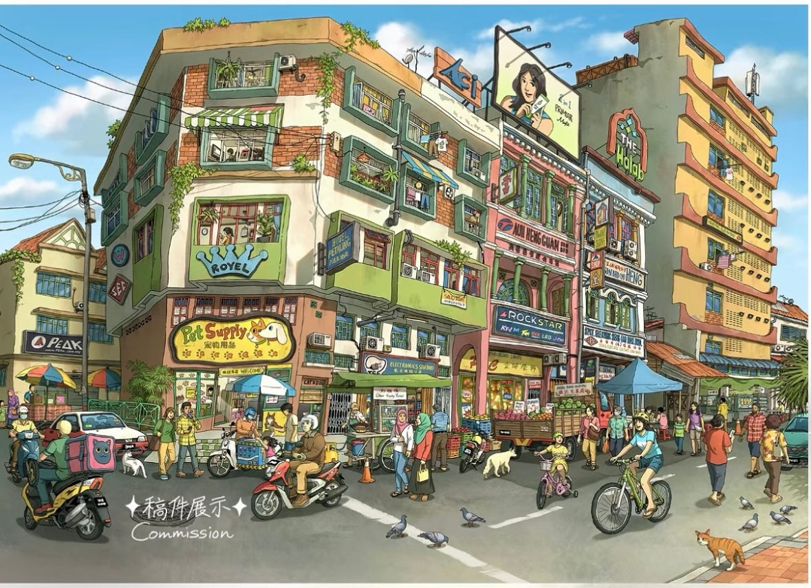 DIY miniature Scene Sticker Infeel.me Infeel.me Open Today 70.0 A Stroll in Penang - L 9