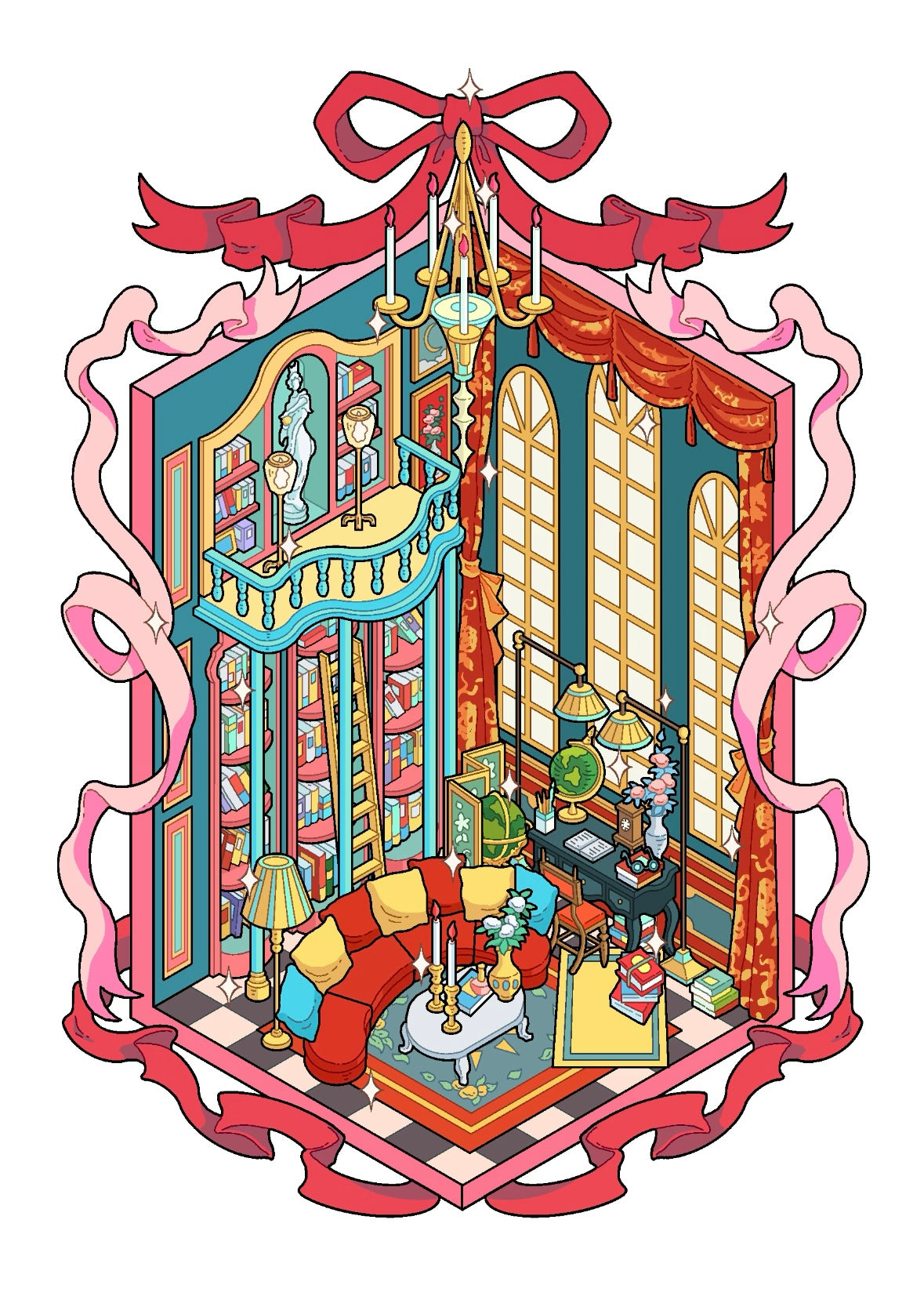 DIY miniature Scene Sticker JUAN JUAN 8.0 Rococo Sweet Dream Box 4 Designs - L 2