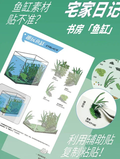 DIY mininature Scene Sticker AGuai Vol. 3 Home Diary Bedroom Edition Study Room Edition - M 6