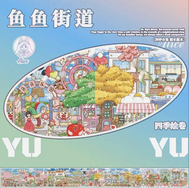 DIY mininature Scene Sticker Alice Vol. 15 Fish Street Four Seasons Fish Street – Spring Fish Street – Summer Fish Street – Autumn Fish Street – Winter - XL 1