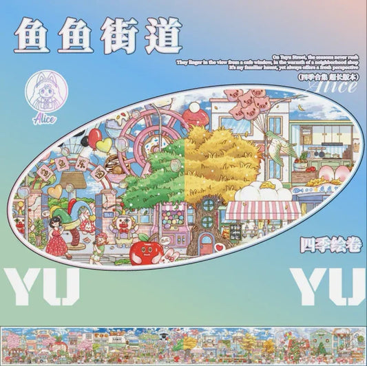 DIY mininature Scene Sticker Alice Vol. 15 Fish Street Four Seasons Fish Street – Spring Fish Street – Summer Fish Street – Autumn Fish Street – Winter - XL 1