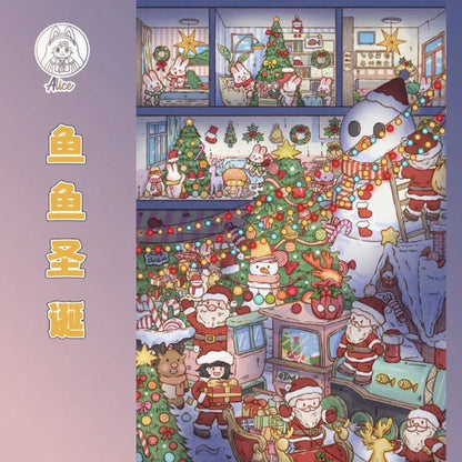 Vol. 16 Snowfall Christmas Eve New Year Fortune God Arrives Fish Christmas - L