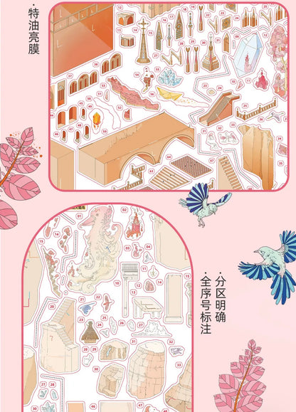 DIY miniature Scene Sticker BIBIYA BIBIYA Vol. 9 God's Summer Garden Beijing Love Story - Autumn Duck Down Street Market Land of Prophecies - L 8