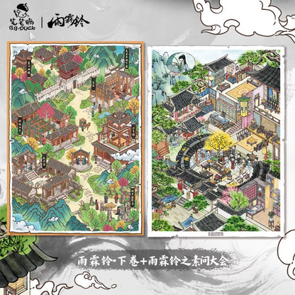 DIY mininature Scene Sticker BIBIYA Yu Lin Ling Collaboration Stickers Zhongxiao Courtyard of Yu Lin Ling Yu Lin Ling – Volume One Suwen Convention Volume Two - L 1