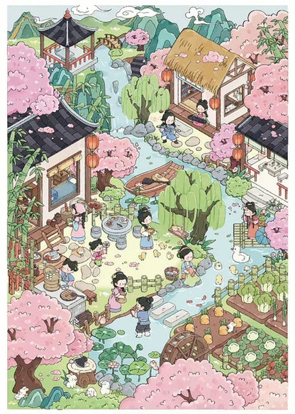 Vol. 4 Jiangnan Series Dreaming of Peach Blossom Land Jiangnan in Painting Peaceful Year Arrival - L