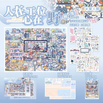 DIY miniature Scene Sticker BUZHENGJING BUZHENGJING Vol. 13 At Work, In Nature - Spring & Summer At Work, In Nature - Autumn & Winter - L 2