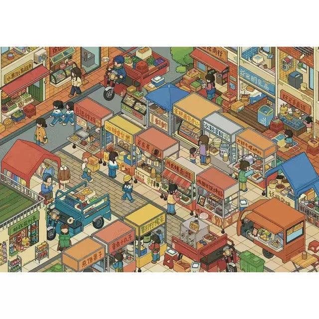 DIY mininature Scene Sticker cheese Vol. 2 Street Food Illustrated Life Ancient Street Spring Joy - L 3