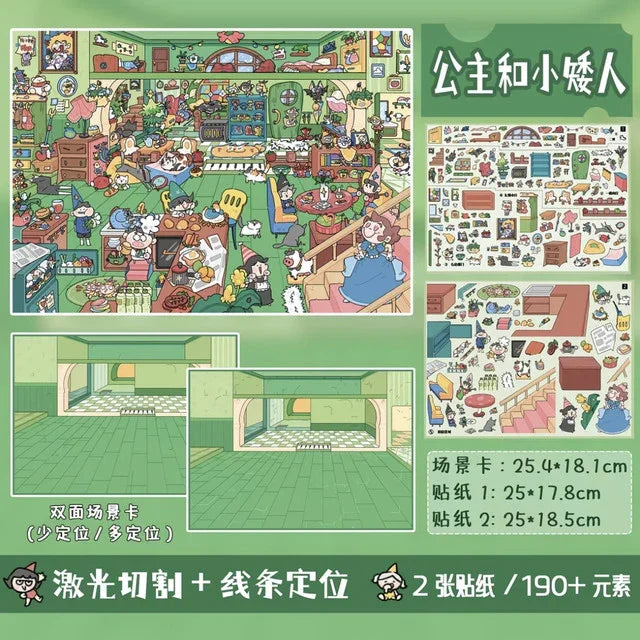 Vol. 8(Special Oil) The Princess and the Dwarfs Butterfly Cottage Summer Town Spring in a Small Town Waterside Town - L